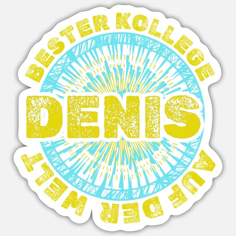 Denis - Sticker Größe S (10 x 10 cm) - Mattweiß