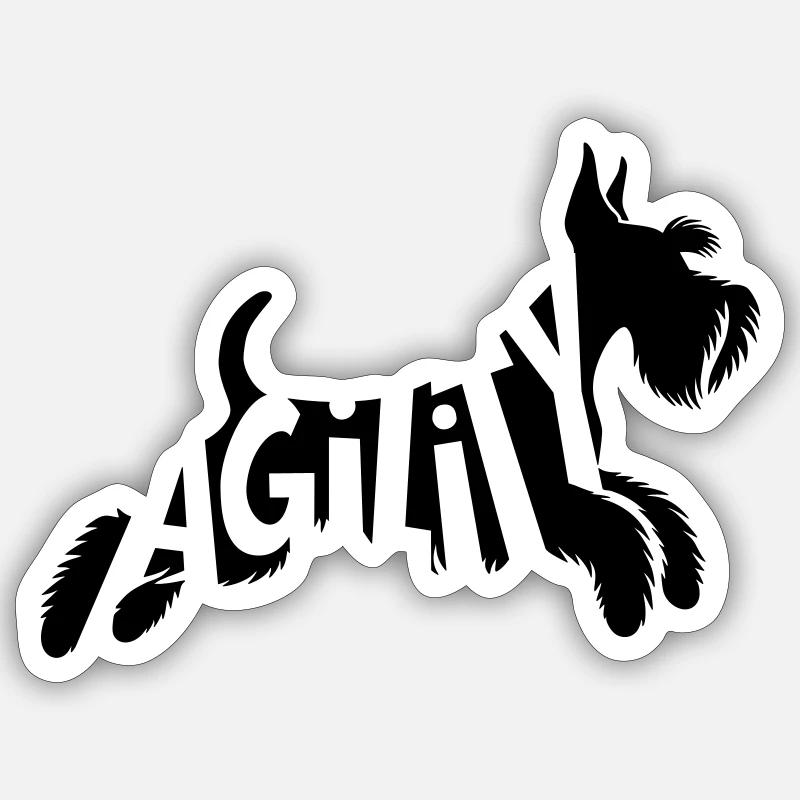 Agility Schnauzer SVG Vector Color Selectable Sticker size S (10 x 10 cm)