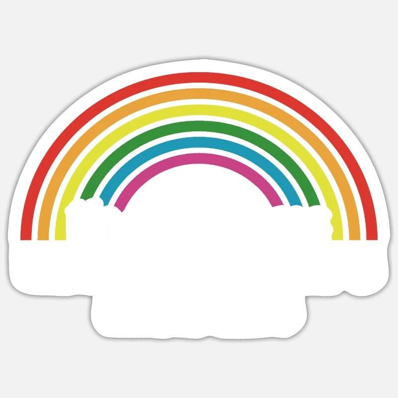 Rainbow Connection: Die Liebenden, Die Träumer und ich - Sticker Größe S (10 x 10 cm) - Mattweiß