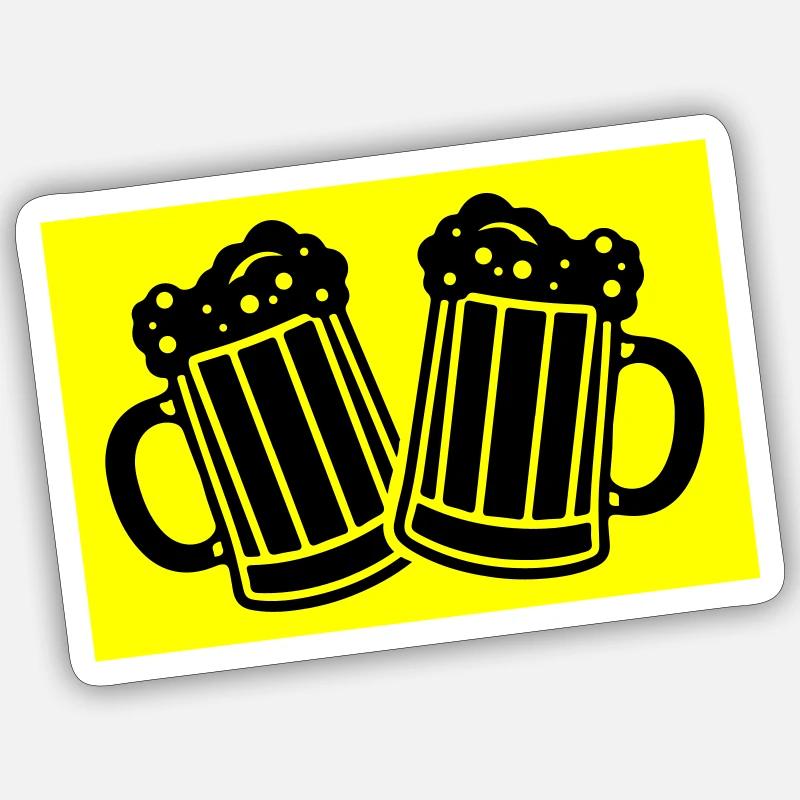 Drinking beer symbol Sticker size S (10 x 10 cm)