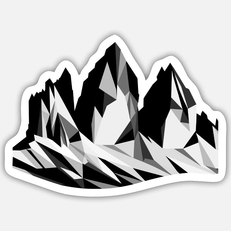 Three Peaks par excellence - Sticker size S (10 x 10 cm) - white matte