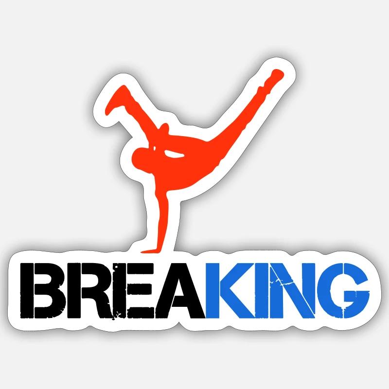 Breakdance Breaking - Sticker size S (10 x 10 cm) - white matte
