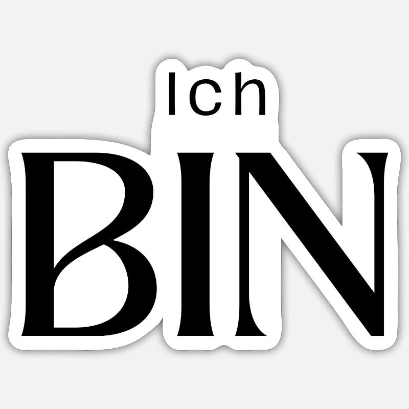 Ich bin - Sticker Größe S (10 x 10 cm) - Mattweiß