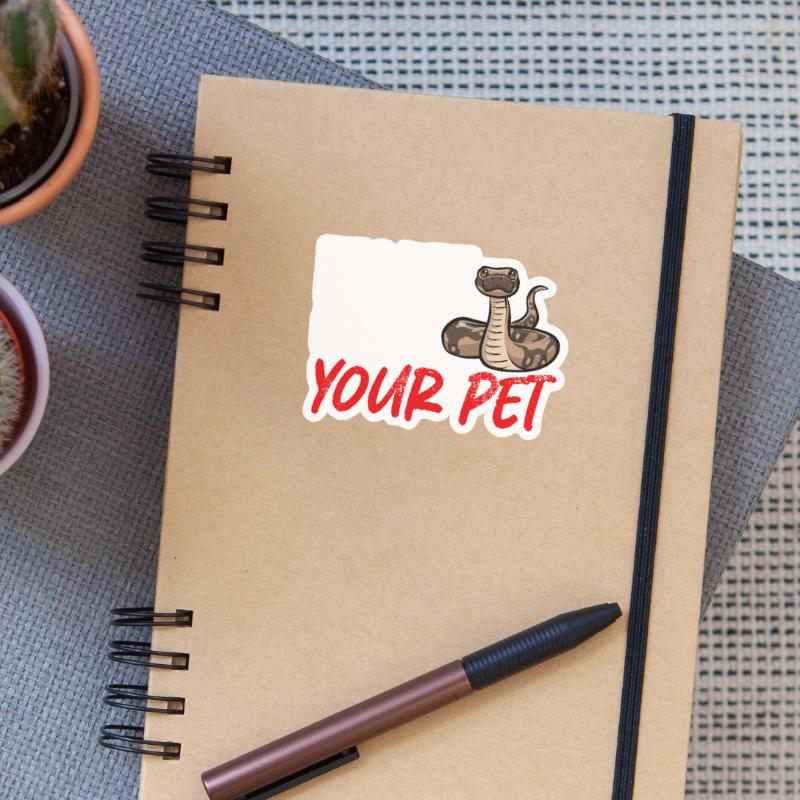 Ball Python Snake King Python Sticker taille S (10 x 10 cm)