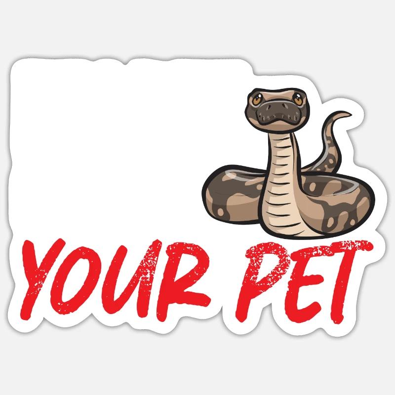 Ball Python Schlange Königspython Sticker Größe S (10 x 10 cm)