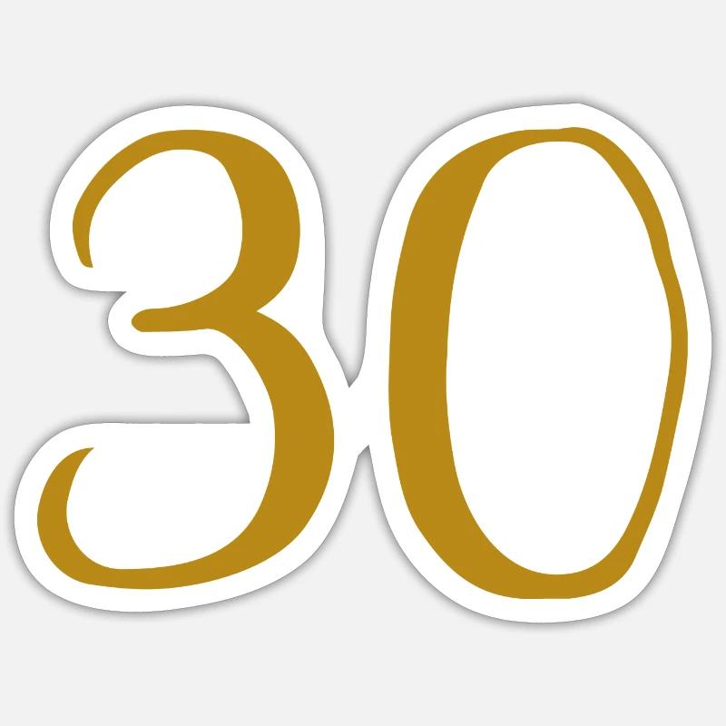 30 - Sticker size S (10 x 10 cm) - white matte