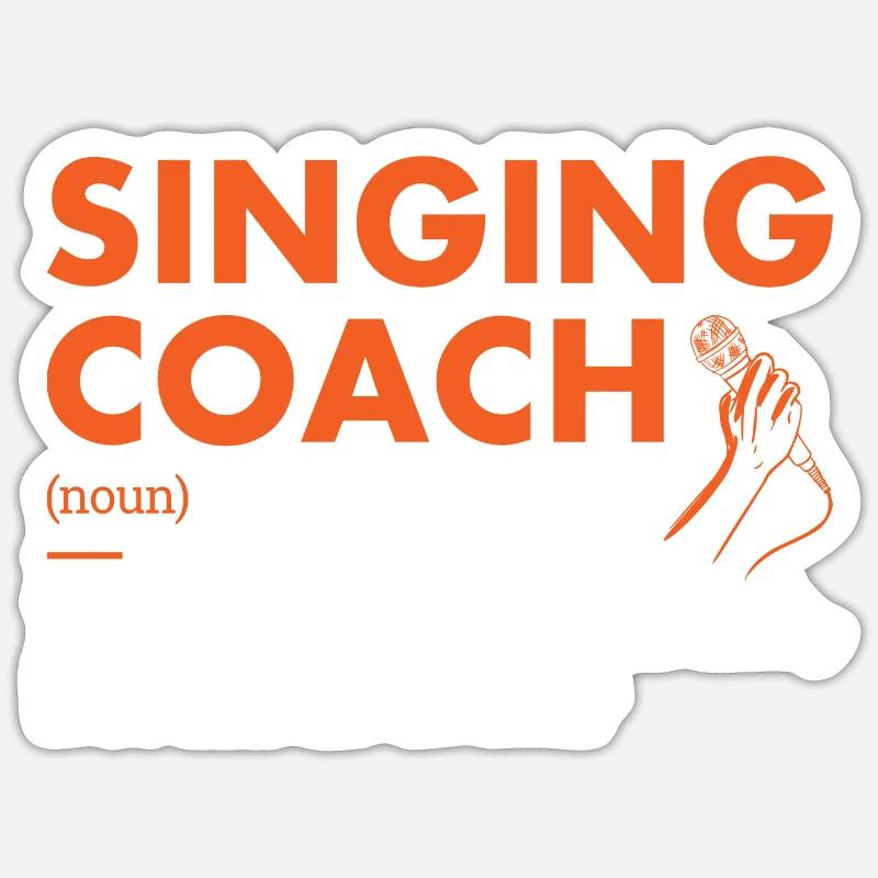 Singer Coach Definition Singing Sticker size S (10 x 10 cm)