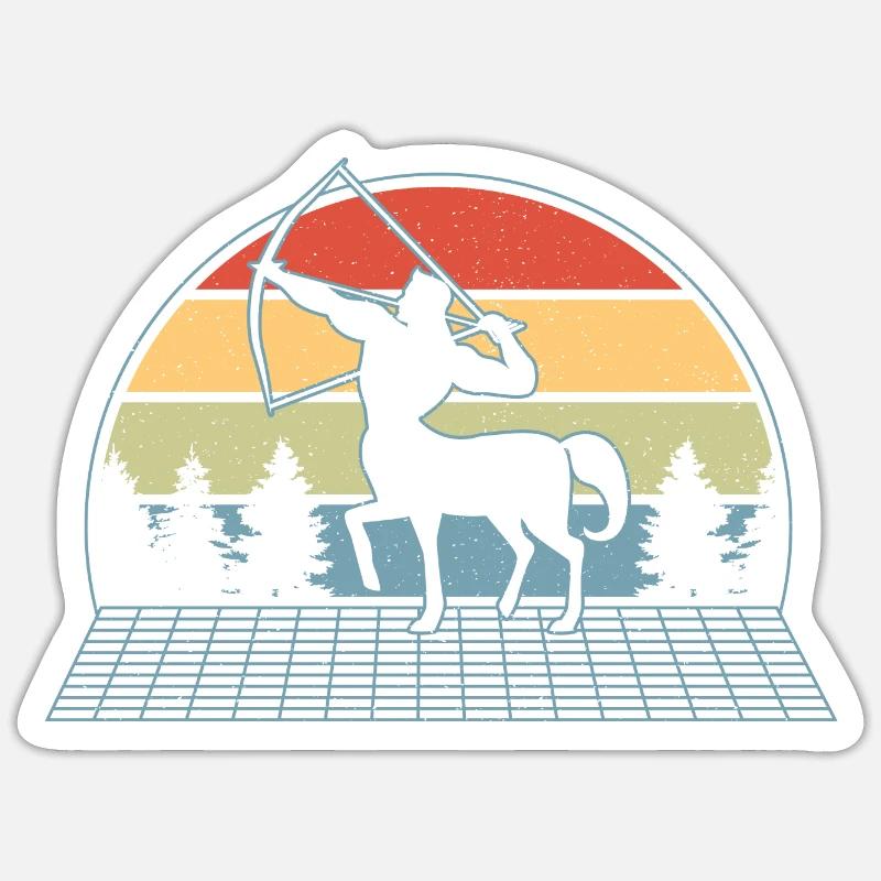 Cadeau Phoenix Centaur - Sticker taille S (10 x 10 cm) - blanc mat