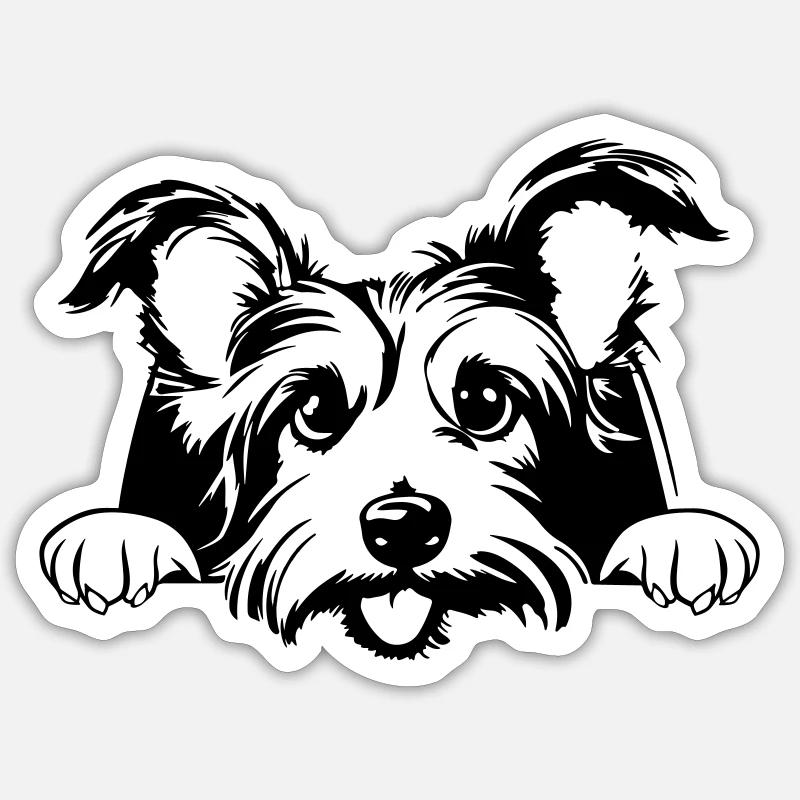 Kleiner Terrier Sticker Größe S (10 x 10 cm)