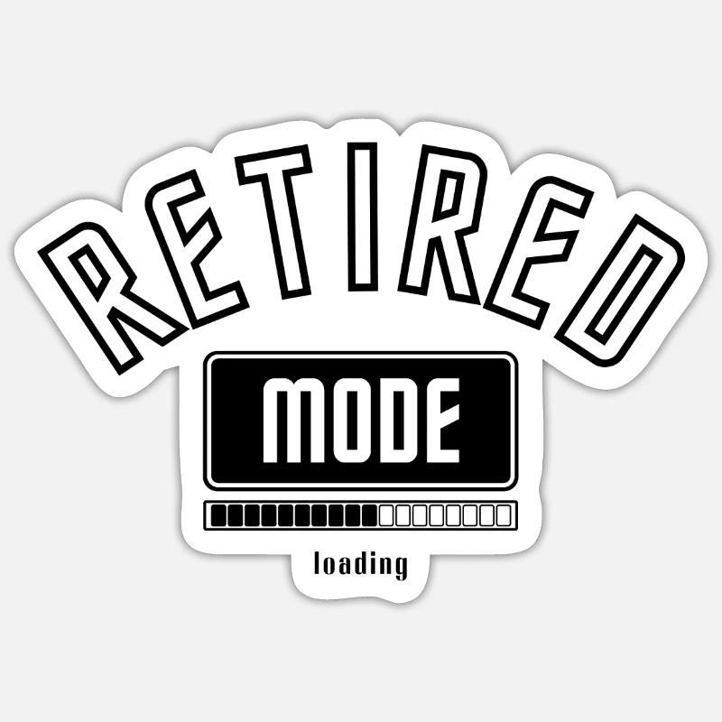 Vorfreude Rentner Modus wird geladen. - Sticker Größe S (10 x 10 cm) - Mattweiß
