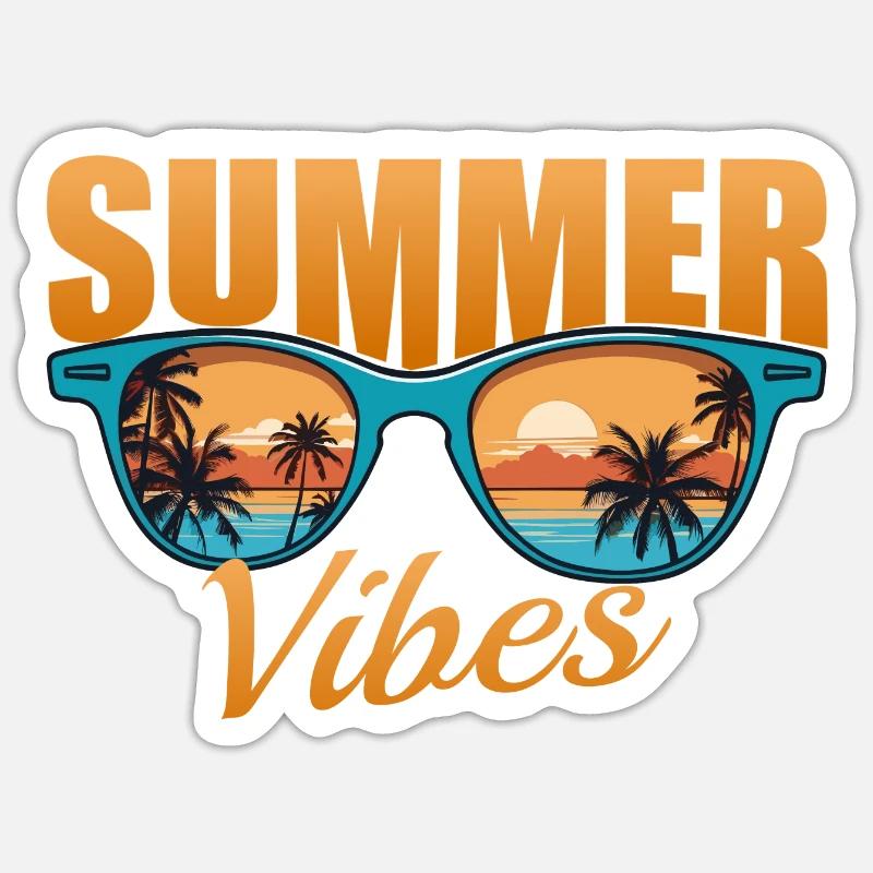 Summer Vibrations - Sticker size S (10 x 10 cm) - white matte