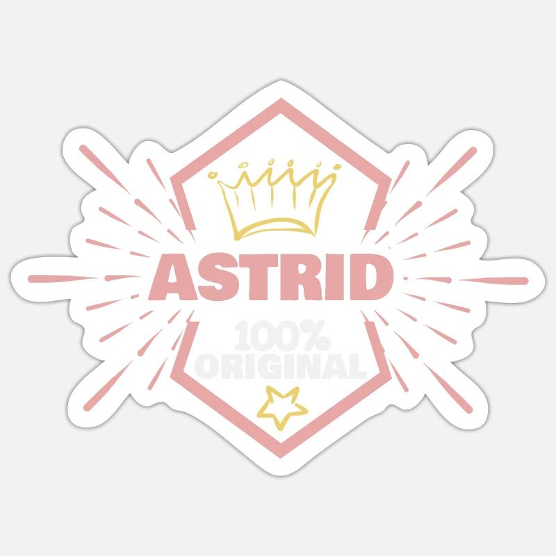 Astrid - Sticker size S (10 x 10 cm) - white matte
