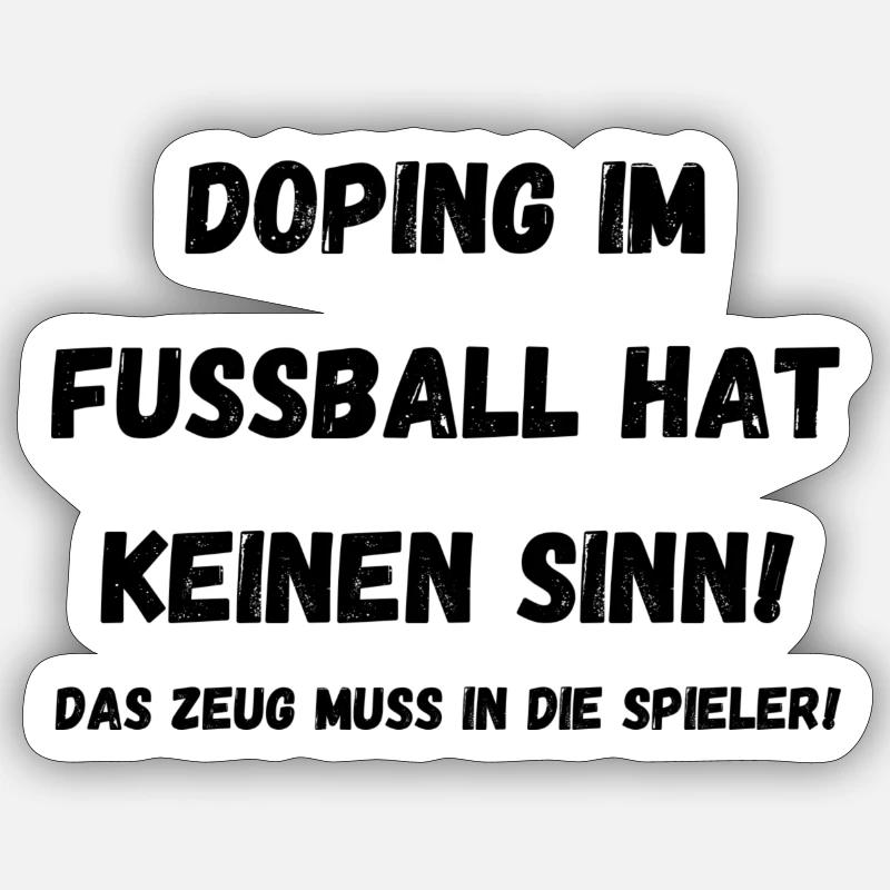 Dopage Noir - Sticker taille S (10 x 10 cm) - blanc mat