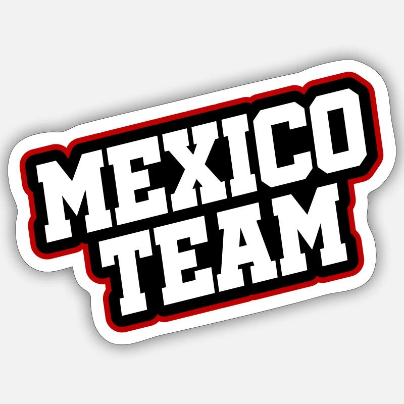 Équipe du Mexique - Sticker taille S (10 x 10 cm) - blanc mat