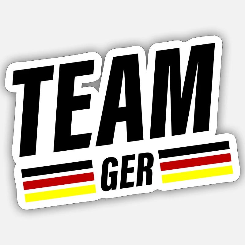 Team Germany - Sticker size S (10 x 10 cm) - white matte