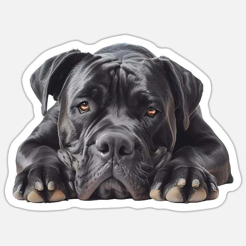 Cane Corso - Sticker Größe S (10 x 10 cm) - Mattweiß