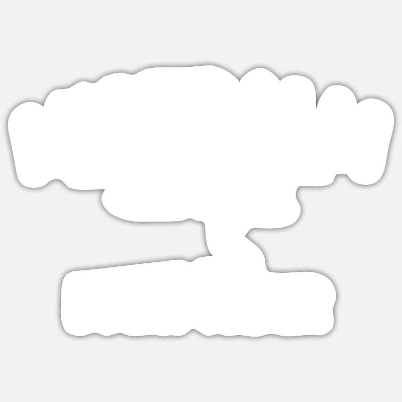 Australia - Down Under - Australien - Känguru - Sticker Größe S (10 x 10 cm) - Mattweiß