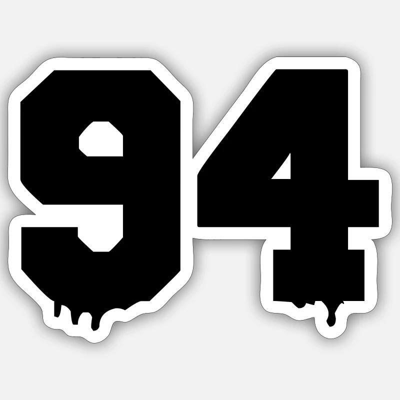 94 - Sticker Größe S (10 x 10 cm) - Mattweiß
