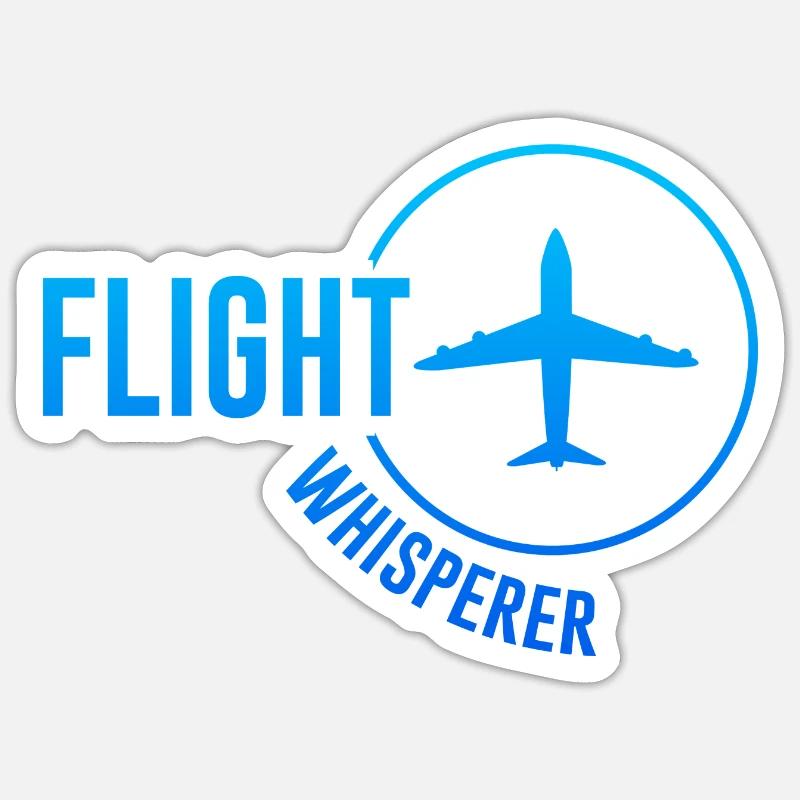 Flight Whisperer 4 - Sticker Größe S (10 x 10 cm) - Mattweiß