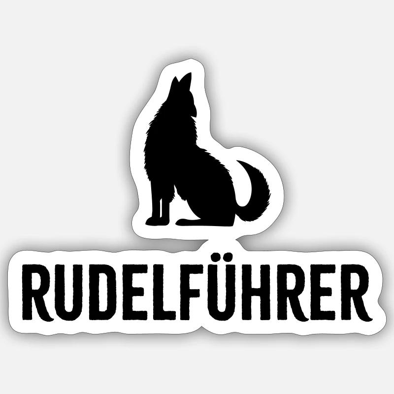 Rudelführer - Sticker Größe S (10 x 10 cm) - Mattweiß