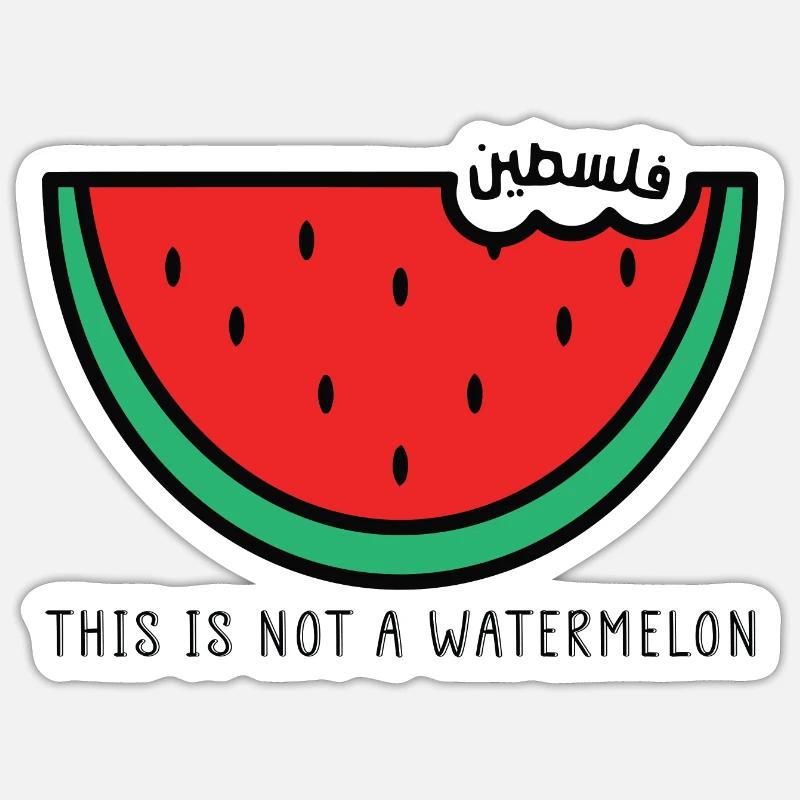 THIS IS NOT A WATERMELON - Sticker size S (10 x 10 cm) - white matte