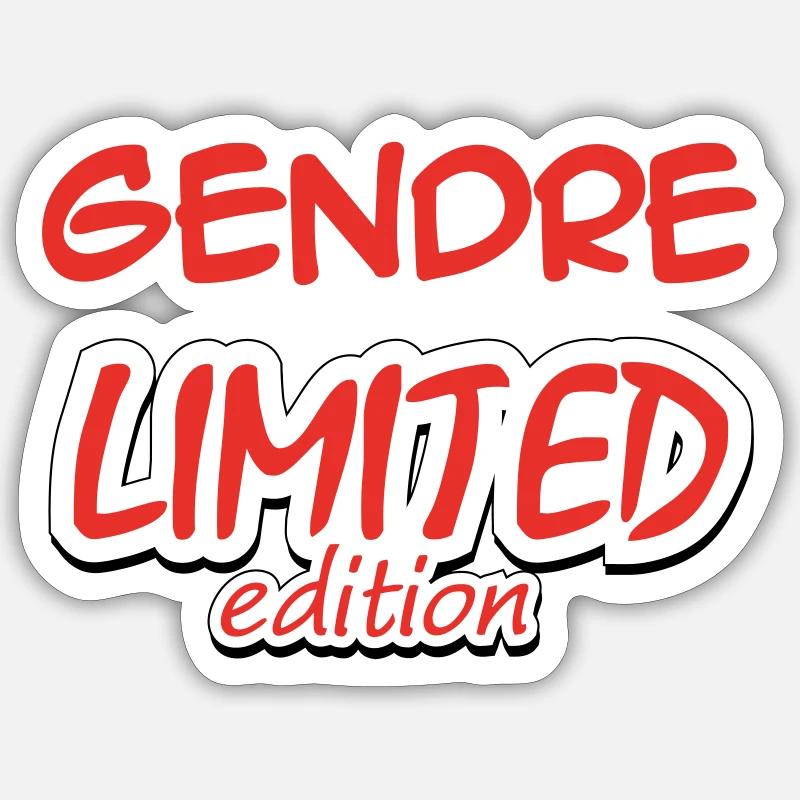 GENDRE LIMITED EDITION - Sticker Größe S (10 x 10 cm) - Mattweiß