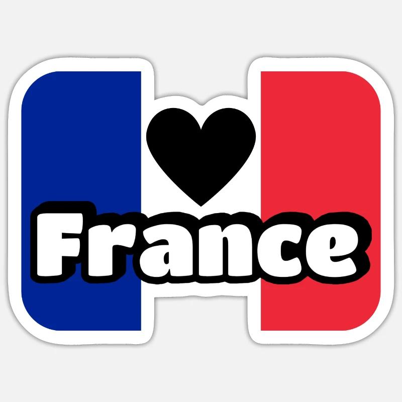 drapeau français bleu blanc rouge Sticker taille S (10 x 10 cm)