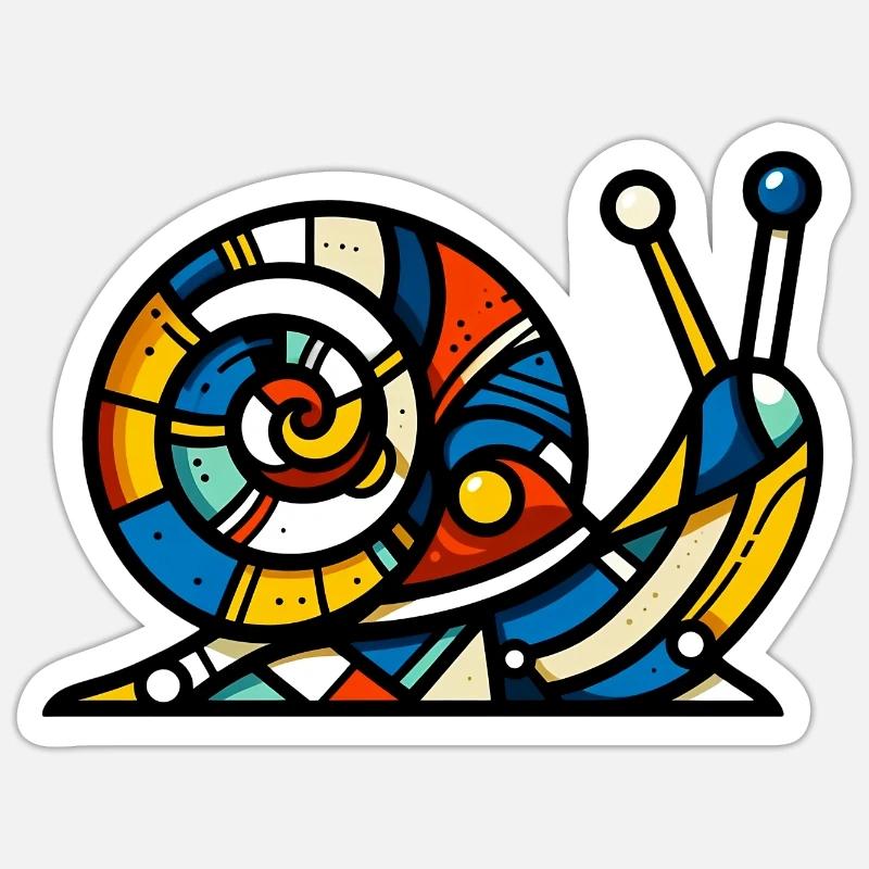 Snail - Sticker size S (10 x 10 cm) - white matte
