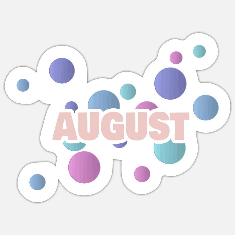 Gift for August - Sticker size S (10 x 10 cm) - white matte