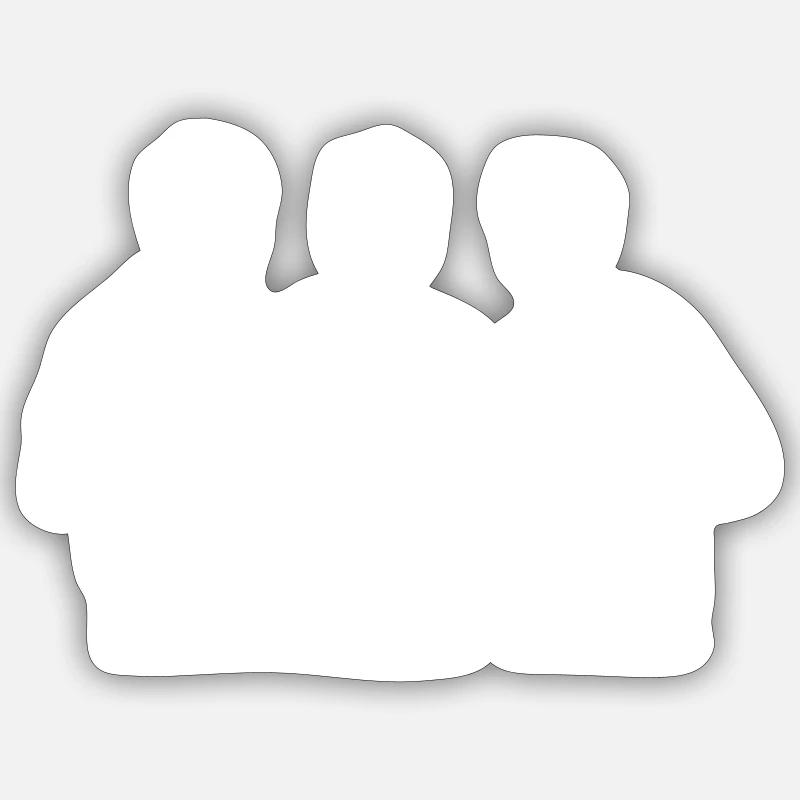Team Gruppe Mannschaft - Sticker Größe S (10 x 10 cm) - Mattweiß