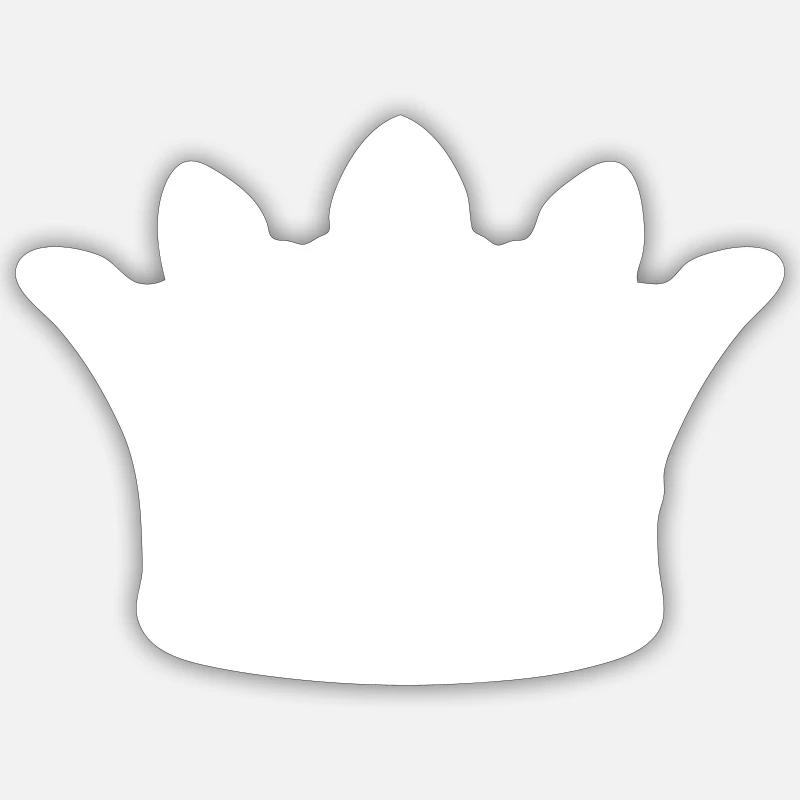 Crown 2 - Sticker size S (10 x 10 cm) - white matte