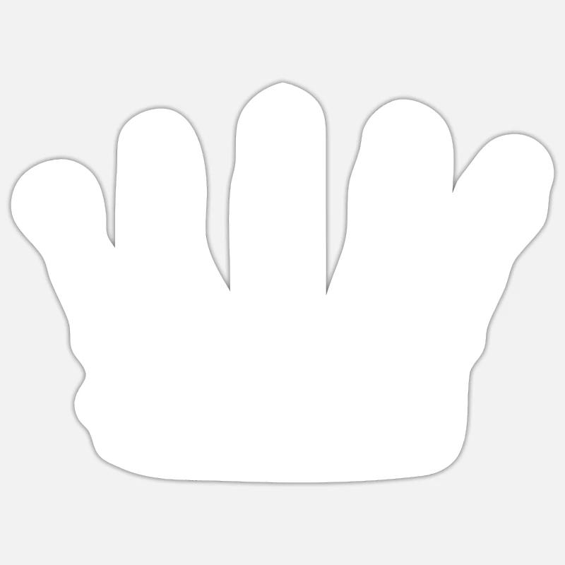 Krone - Sticker Größe S (10 x 10 cm) - Mattweiß