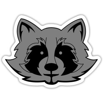 Raccoon Comic - Sticker size S (10 x 10 cm) - white matte - Front