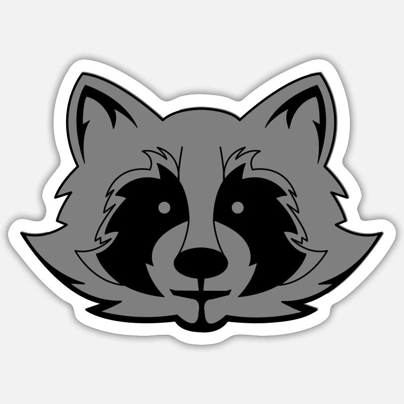 Raccoon Comic Sticker size S (10 x 10 cm)