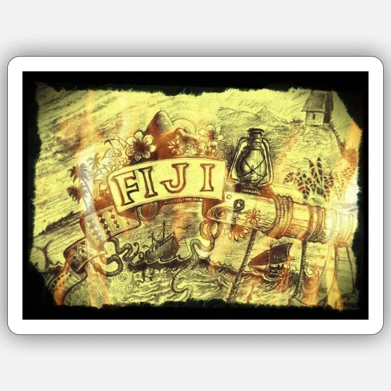 FIJI - Sticker Größe S (10 x 10 cm) - Mattweiß