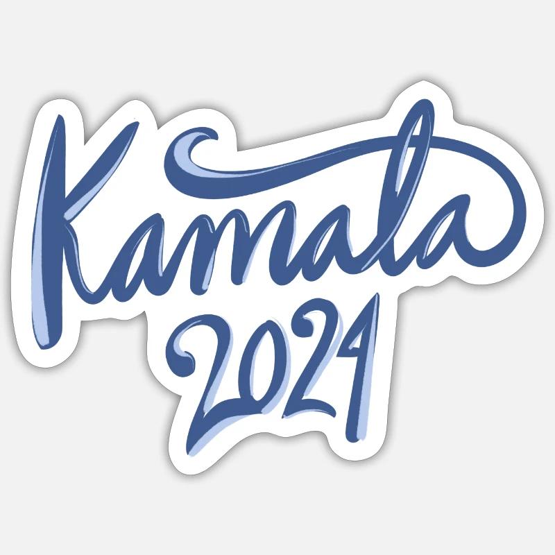 Kamala 2024 - Sticker taille S (10 x 10 cm) - blanc mat