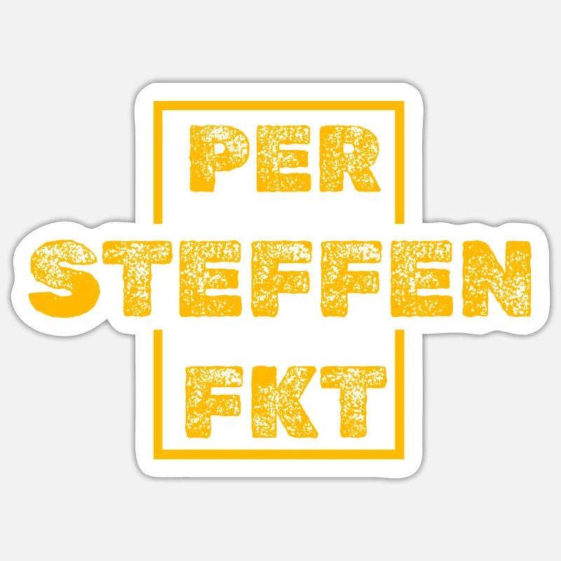 Steffen - Sticker taille S (10 x 10 cm) - blanc mat