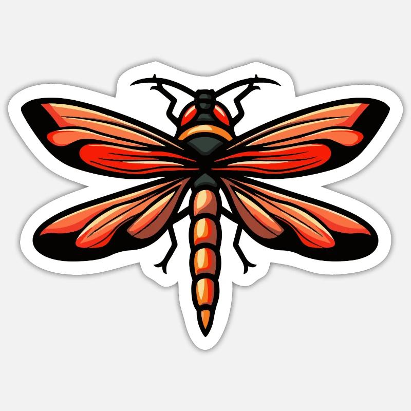 Dragonfly Comic - Sticker size S (10 x 10 cm) - white matte