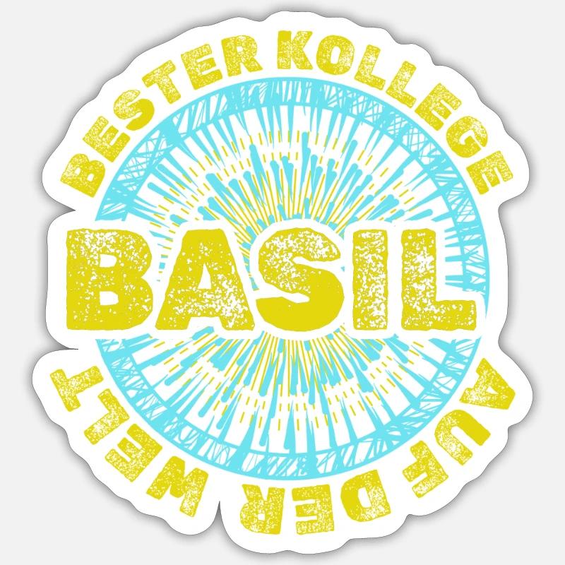 Basil - Sticker Größe S (10 x 10 cm) - Mattweiß