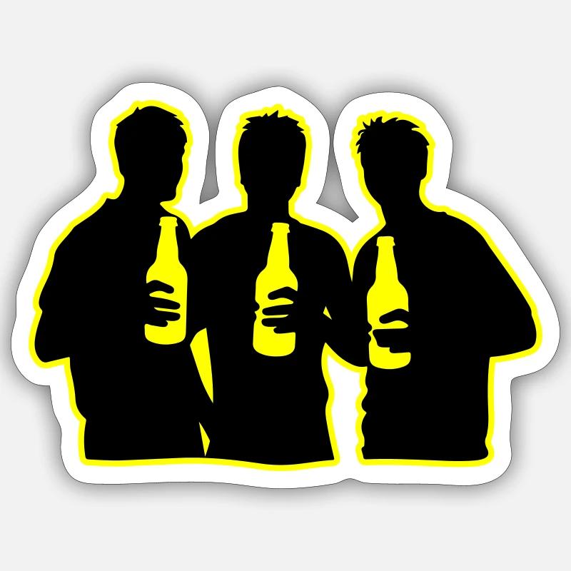 Team Beer Team - Sticker size S (10 x 10 cm) - white matte