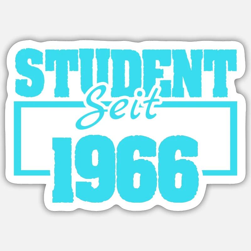 Student 1966 Sticker size S (10 x 10 cm)