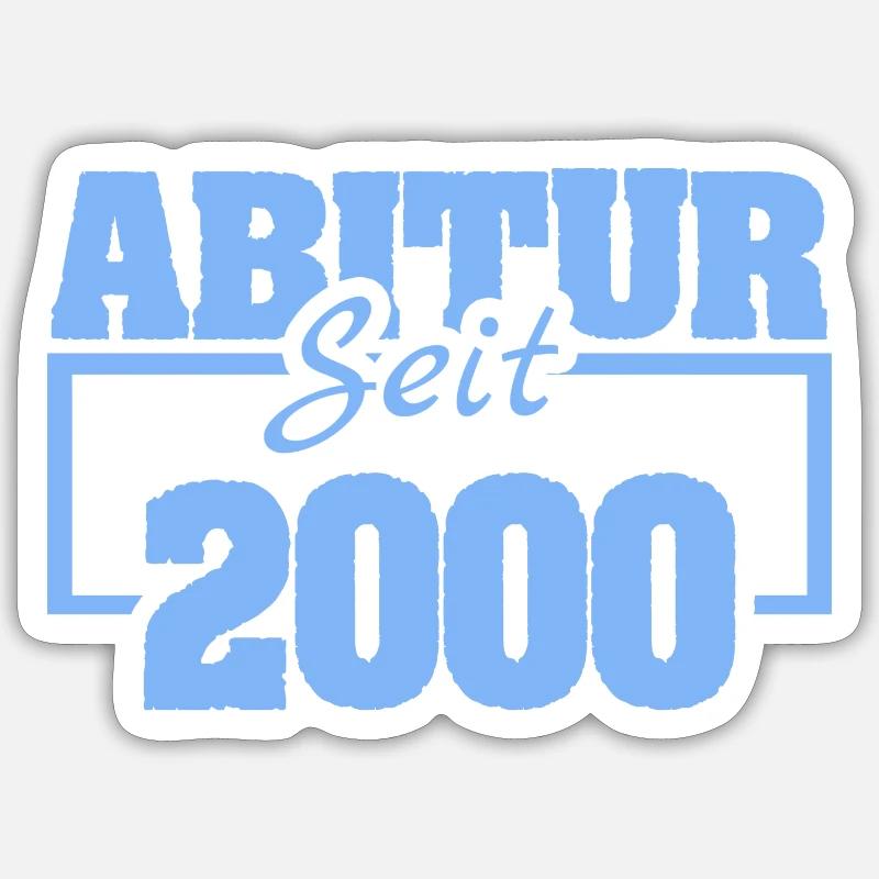 Abi 2000 - Sticker size S (10 x 10 cm) - white matte