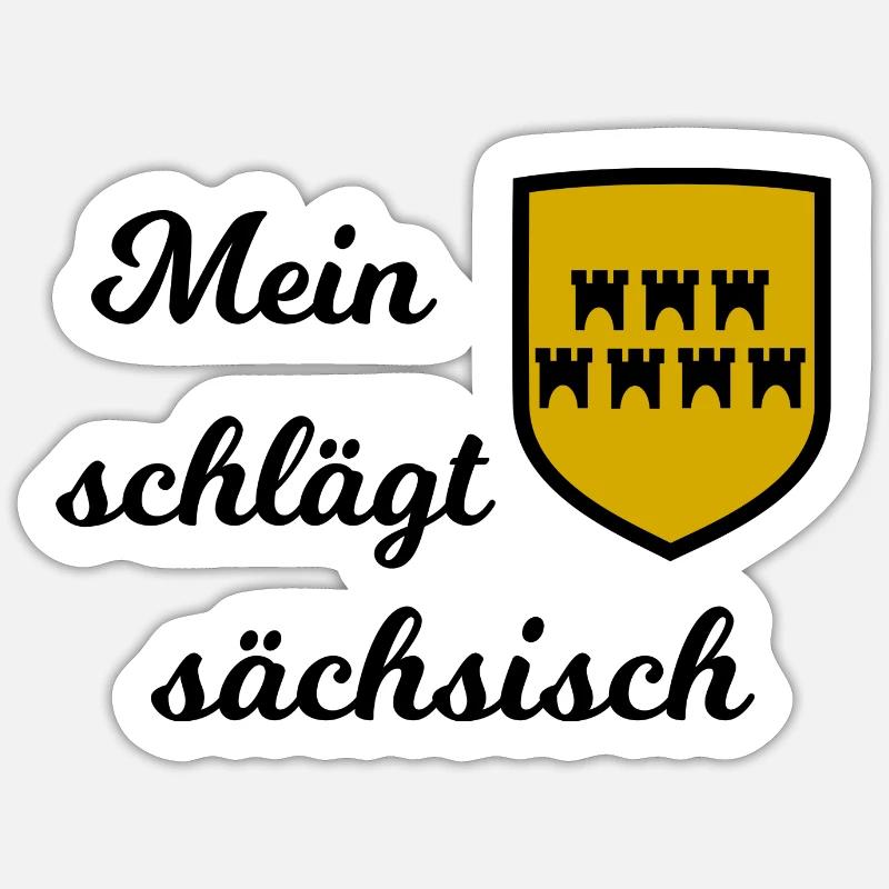 Ma chère Saxe Sticker taille S (10 x 10 cm)