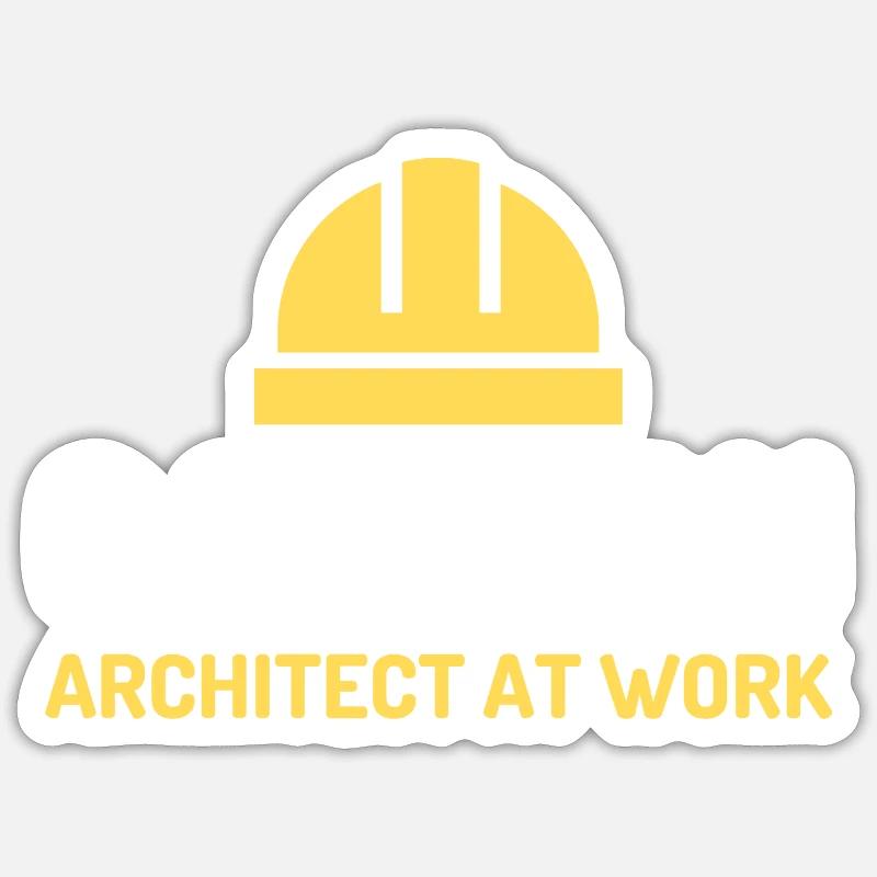 architect at work Sticker size S (10 x 10 cm)