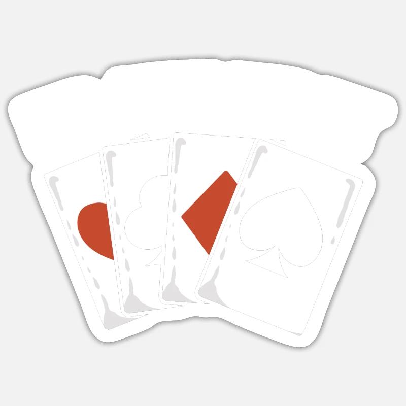 Blackjack Black Jack - Sticker taille S (10 x 10 cm) - blanc mat