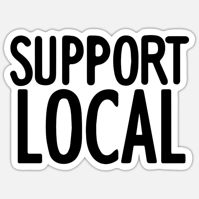 SUPPORT LOCAL - Sticker size S (10 x 10 cm) - white matte