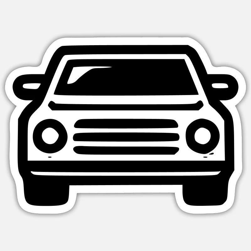 Auto - Sticker Größe S (10 x 10 cm) - Mattweiß