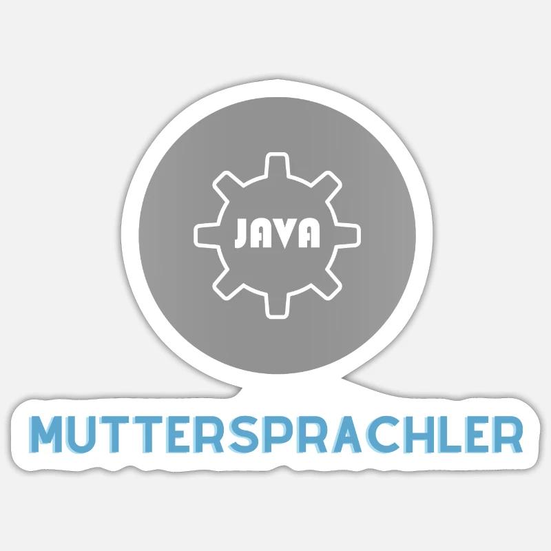 Locuteur natif : JavaScript Edition - Sticker taille S (10 x 10 cm) - blanc mat