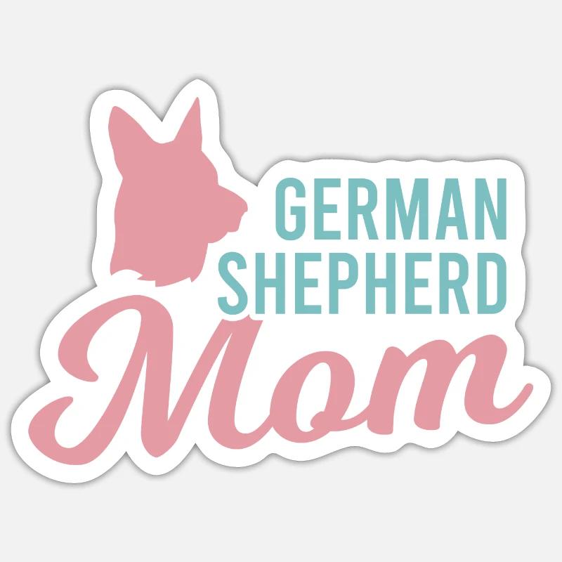 Schäferhund Mutter Sticker Größe S (10 x 10 cm)