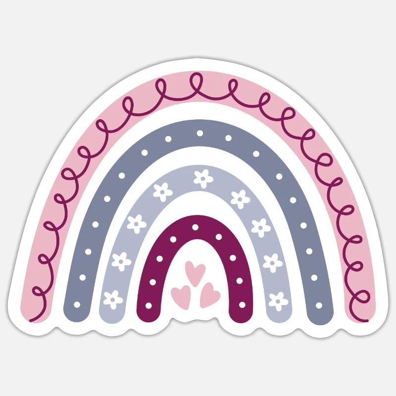 Boho Rainbow Sticker size S (10 x 10 cm)
